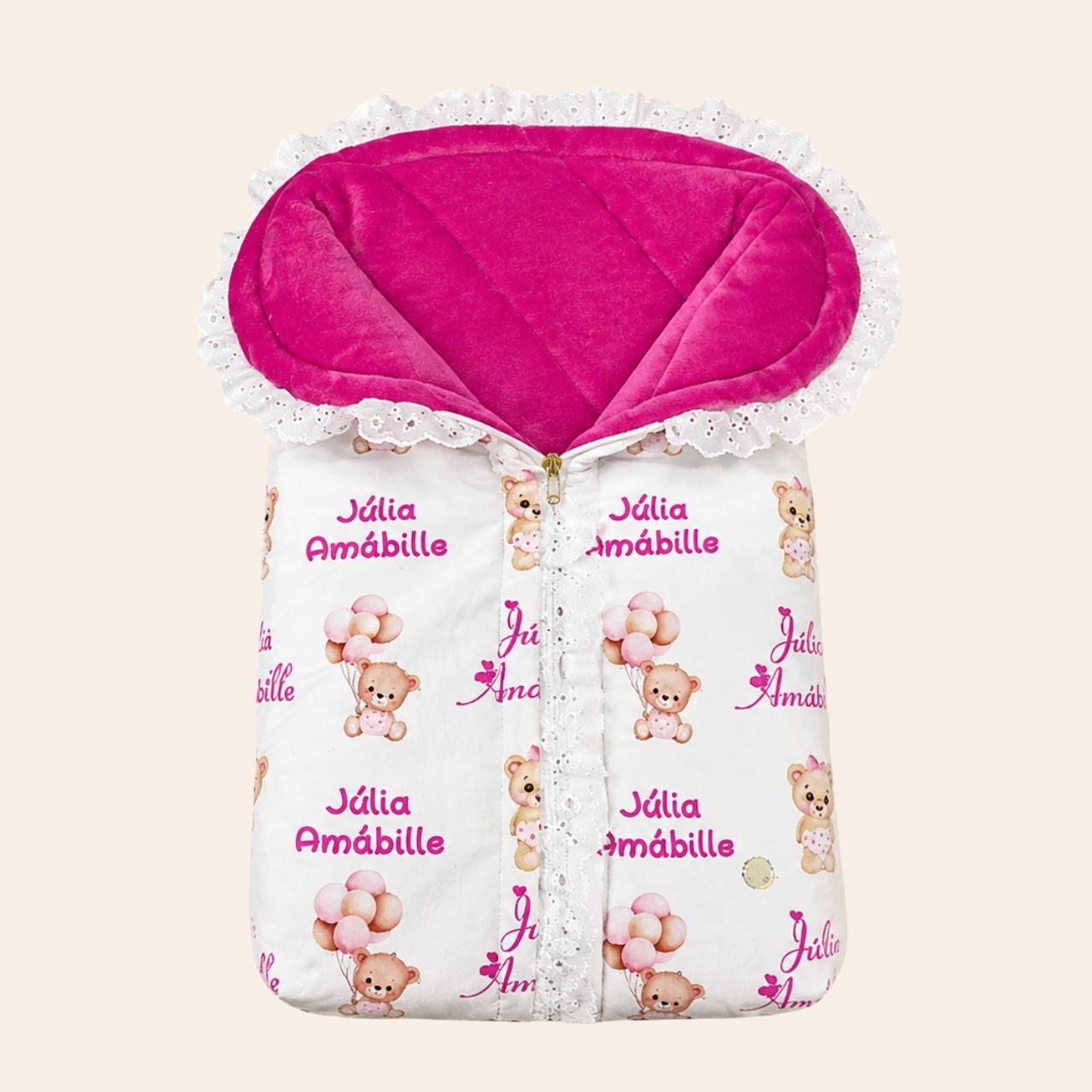 Saco de Dormir Porta Bebê com Babado